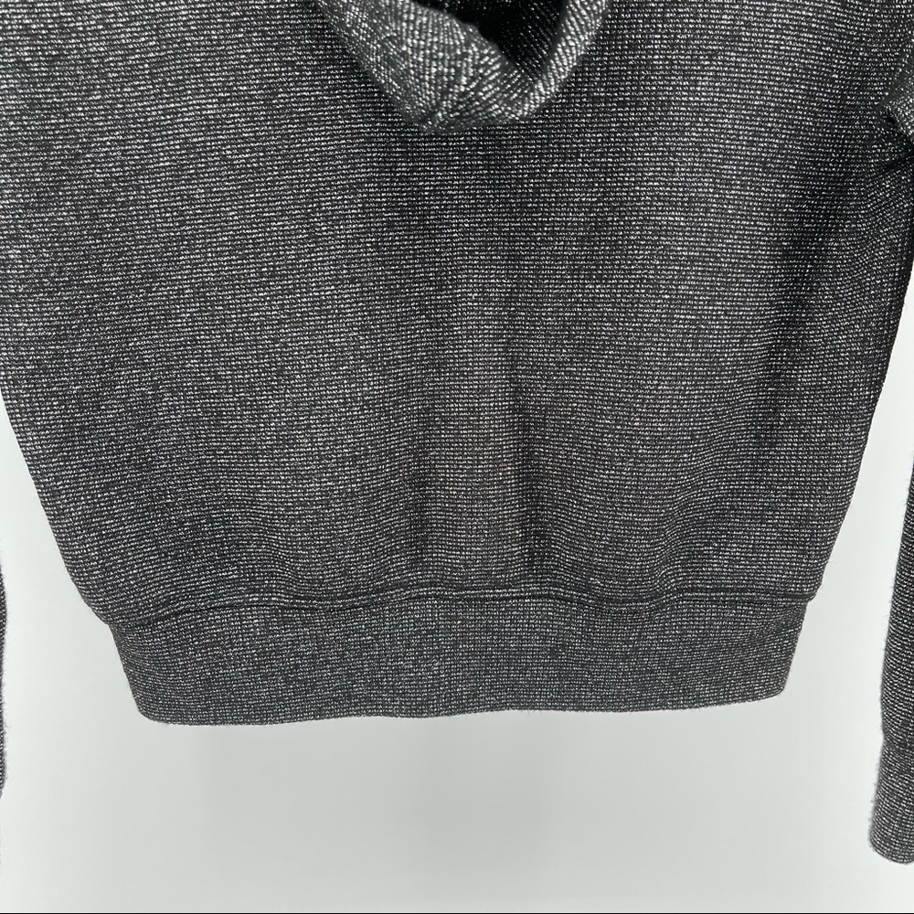 Art Class Girl’s Black Metallic Cropped Pullover Sweatshirt Hoodie Top Size 6/6X - Picture 8 of 14